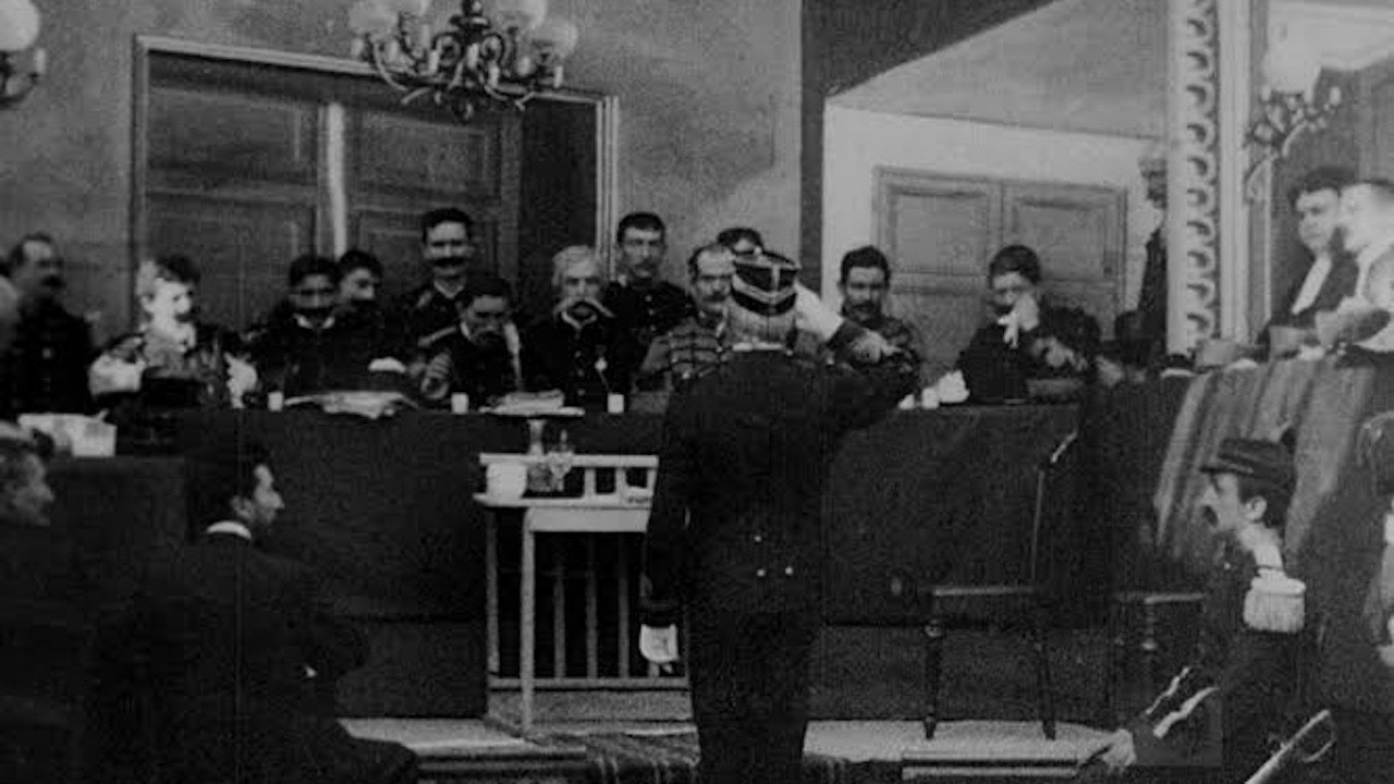 Dreyfus Leaving the Lycée for Jail backdrop