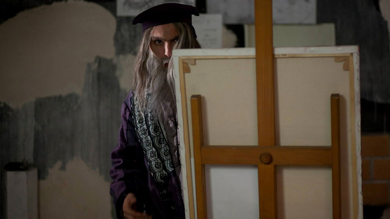 Da Vinci vs Mona Lisa backdrop