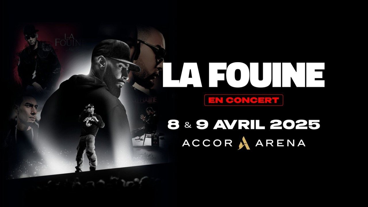 La Fouine à l'Accor Arena backdrop