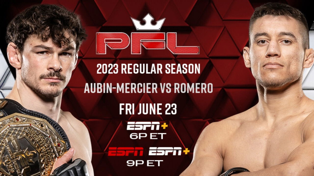 PFL 2023 #6: Regular Season - Aubin-Mercier vs. Romero backdrop