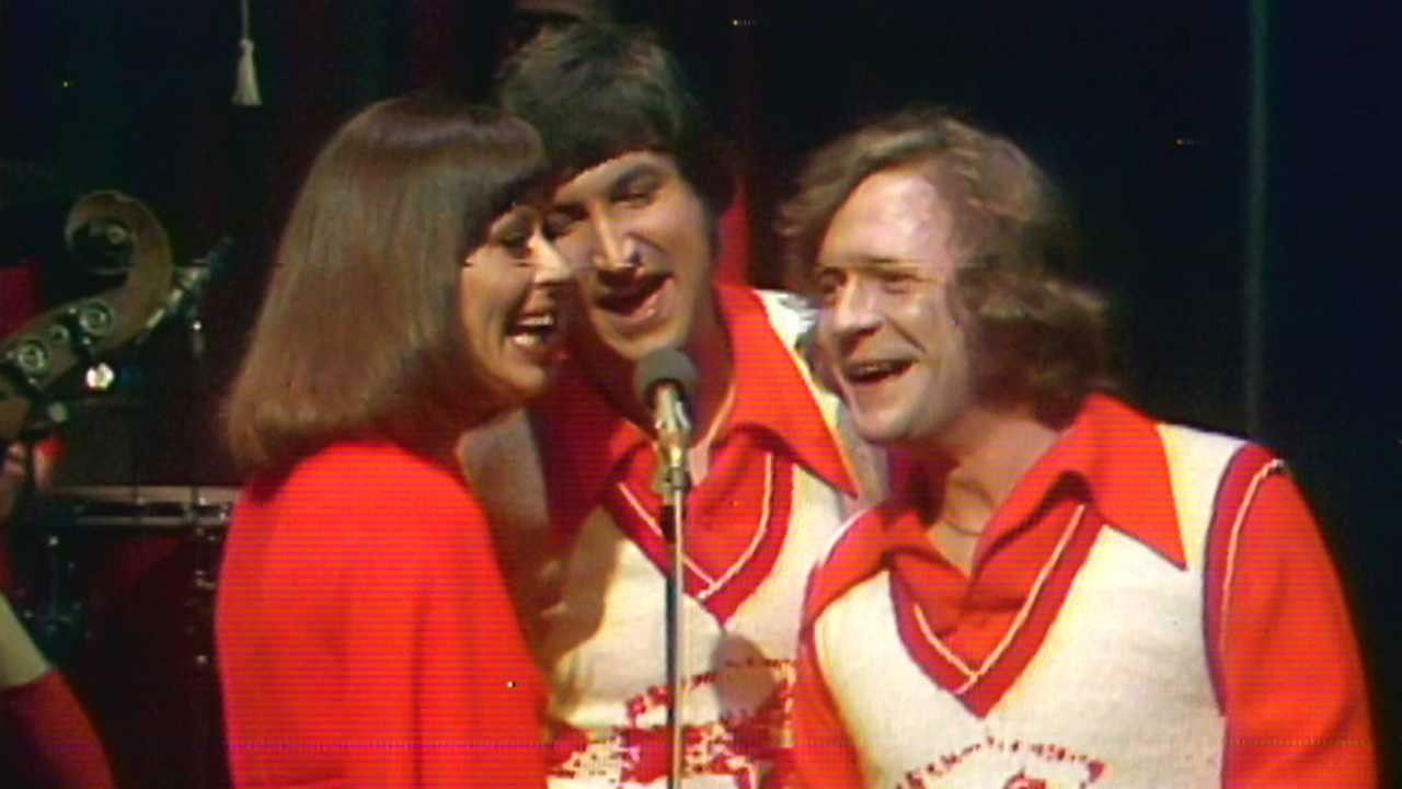 Lill, Brasse och Magnus på Berns backdrop