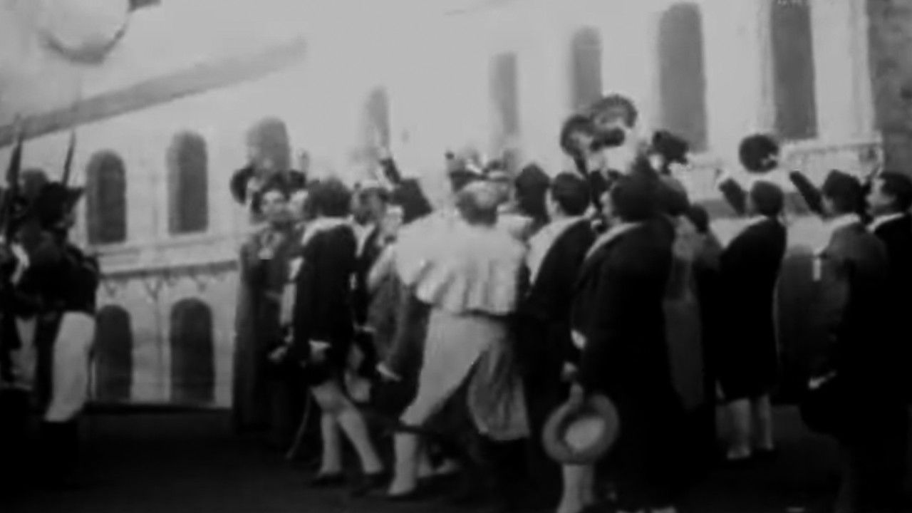 The May Revolution backdrop