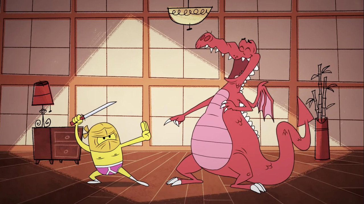 A Day in the Life of a Golden Ninja backdrop