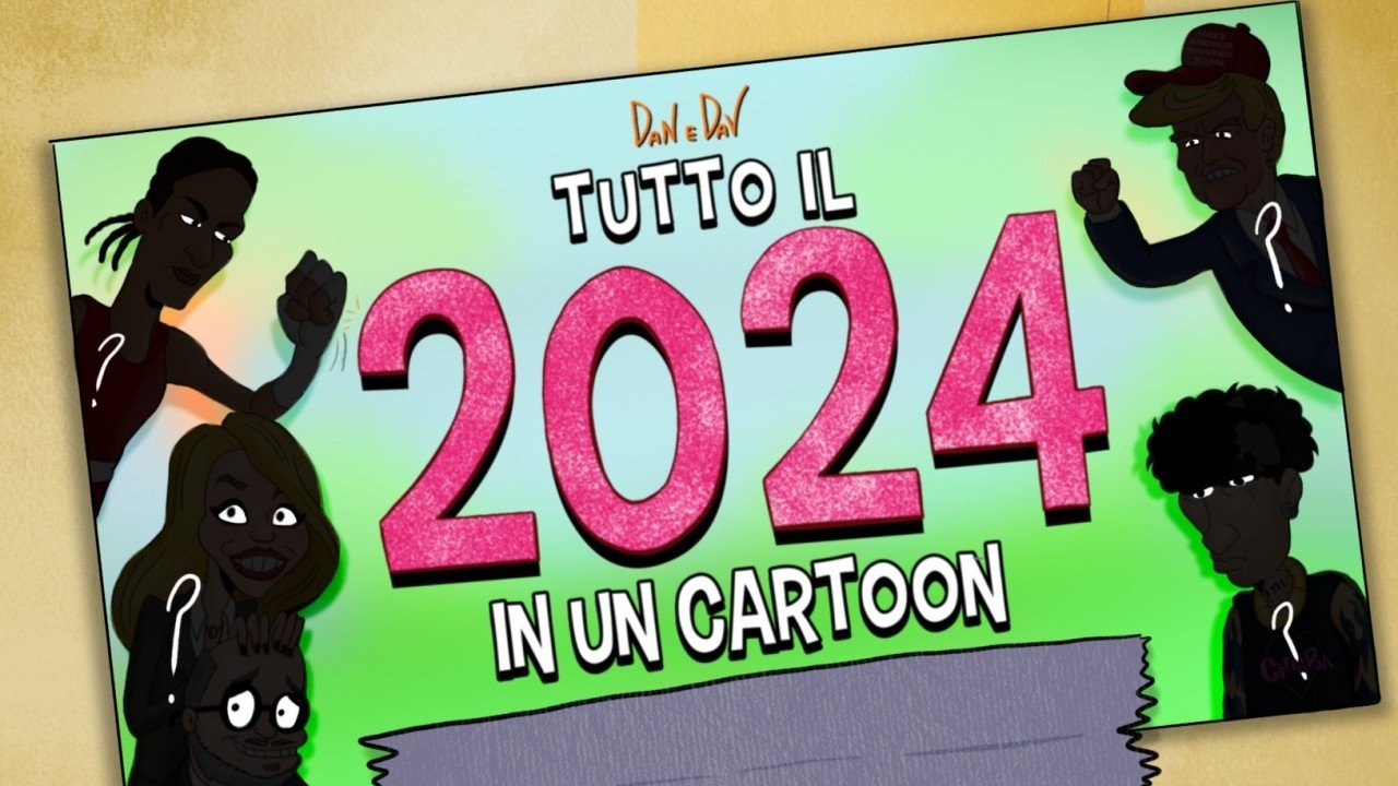All 2024 in One Cartoon backdrop