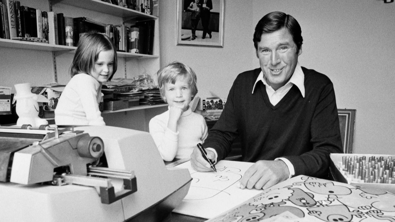 50 Years of Mr Men with Matt Lucas backdrop