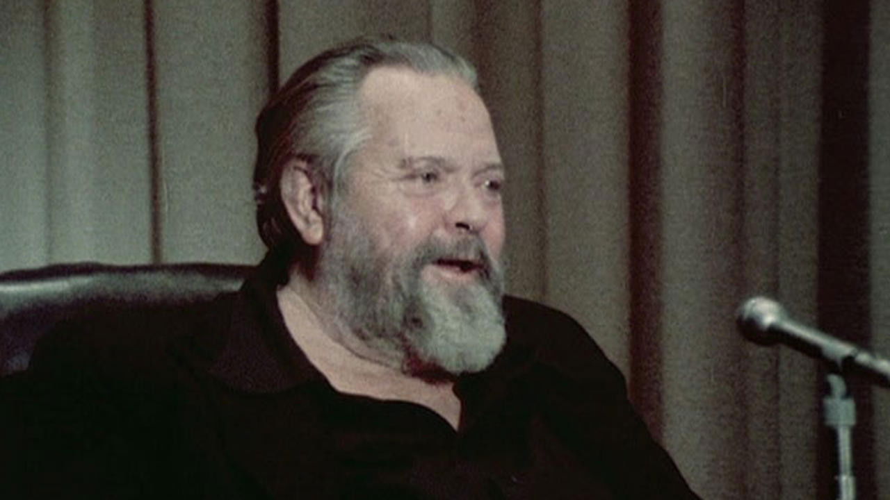 Filming 'The Trial' backdrop