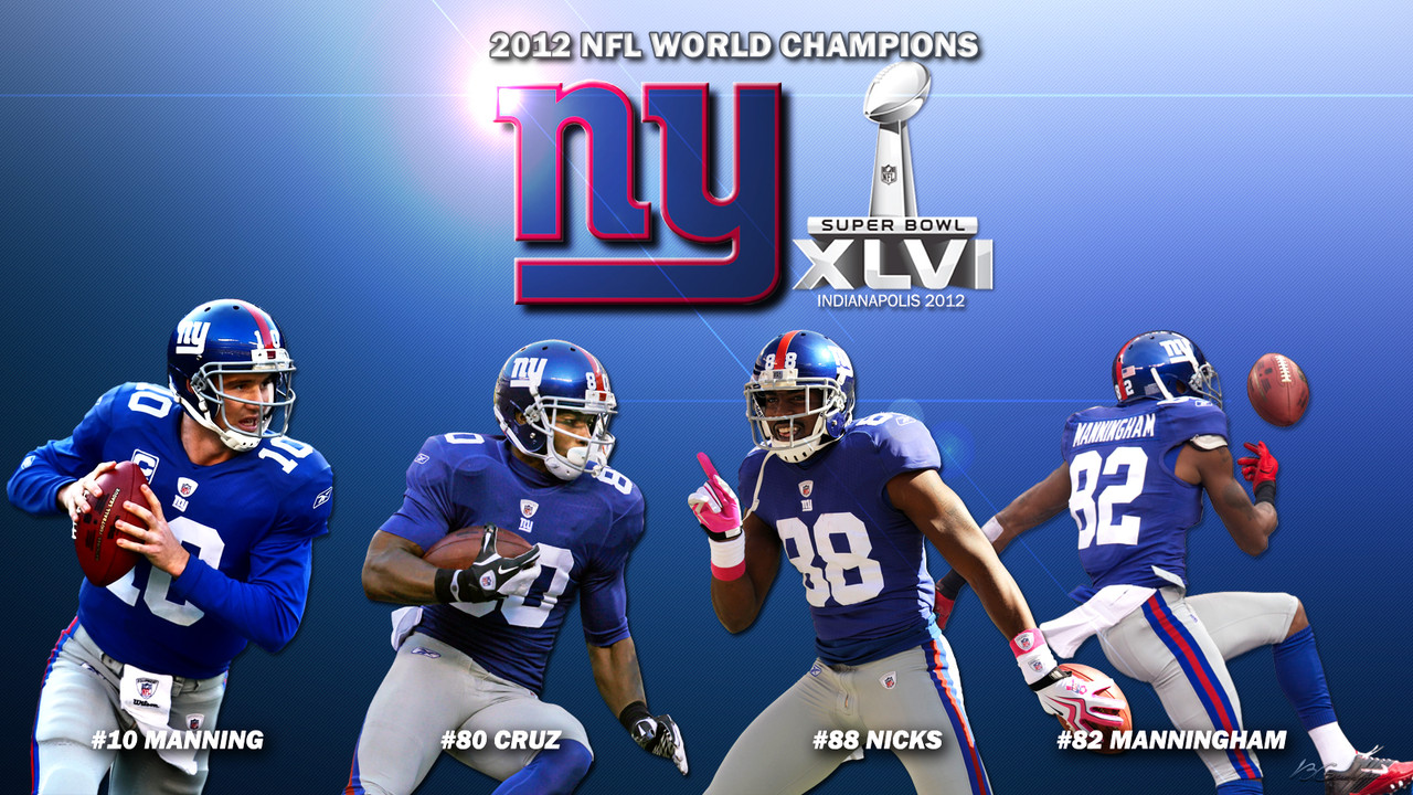 Super Bowl XLVI Champions: New York Giants backdrop