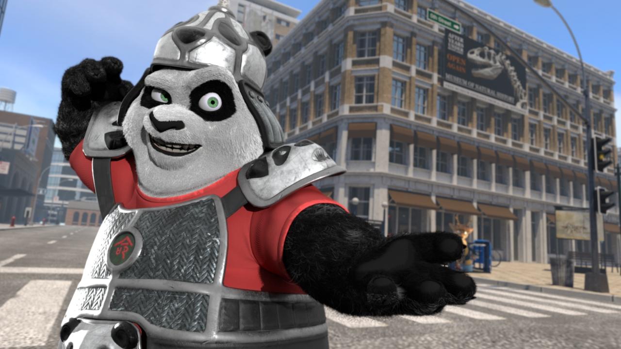 Panda vs. Aliens backdrop