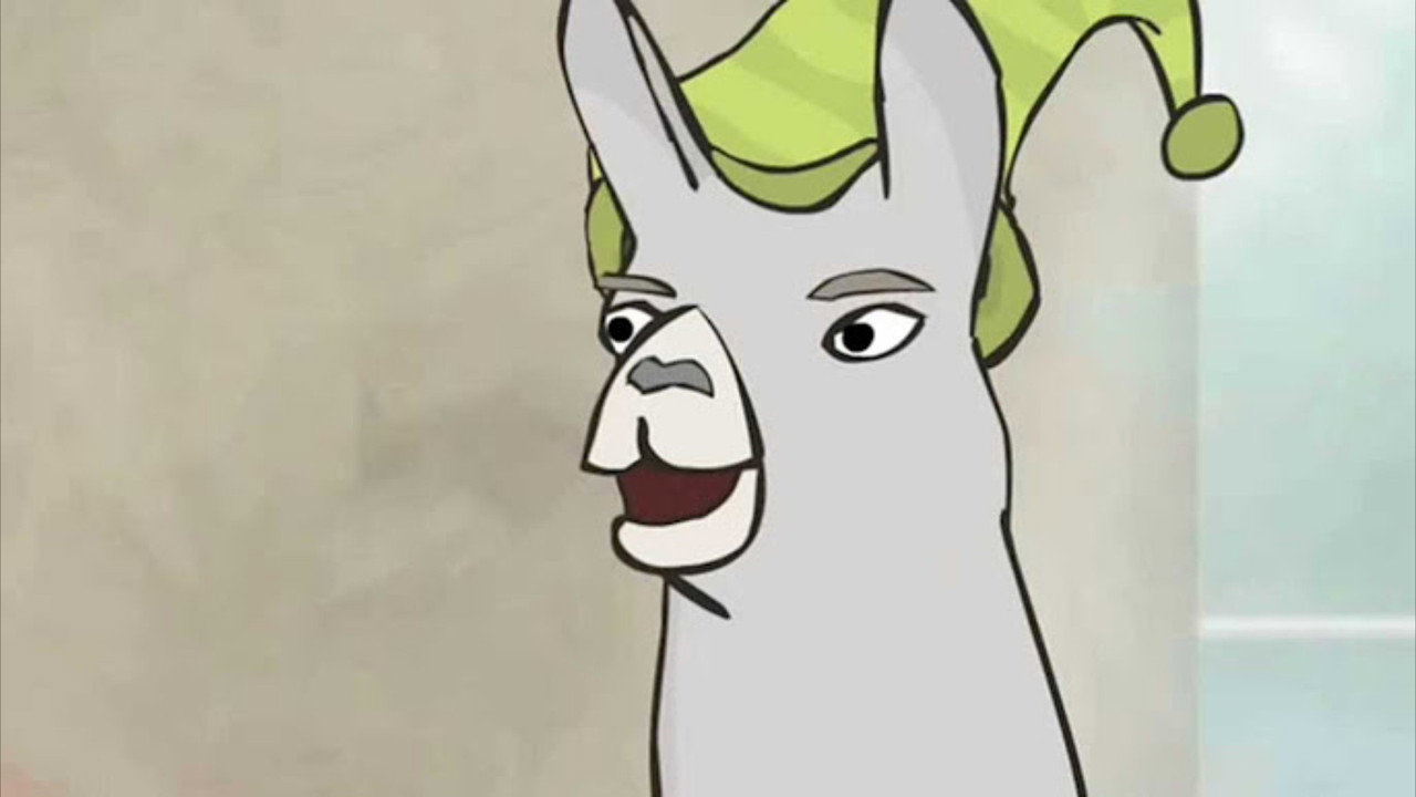 Llamas with Hats backdrop