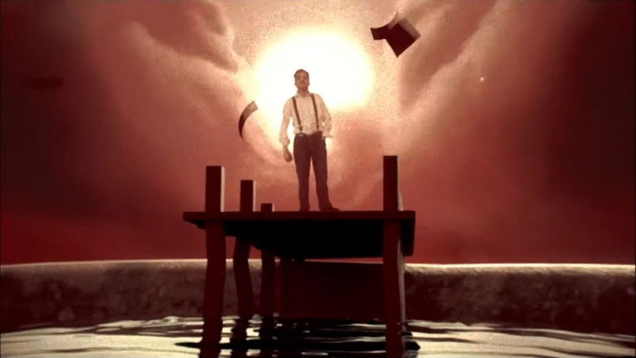 The Man Who Would Not Shake Hands backdrop