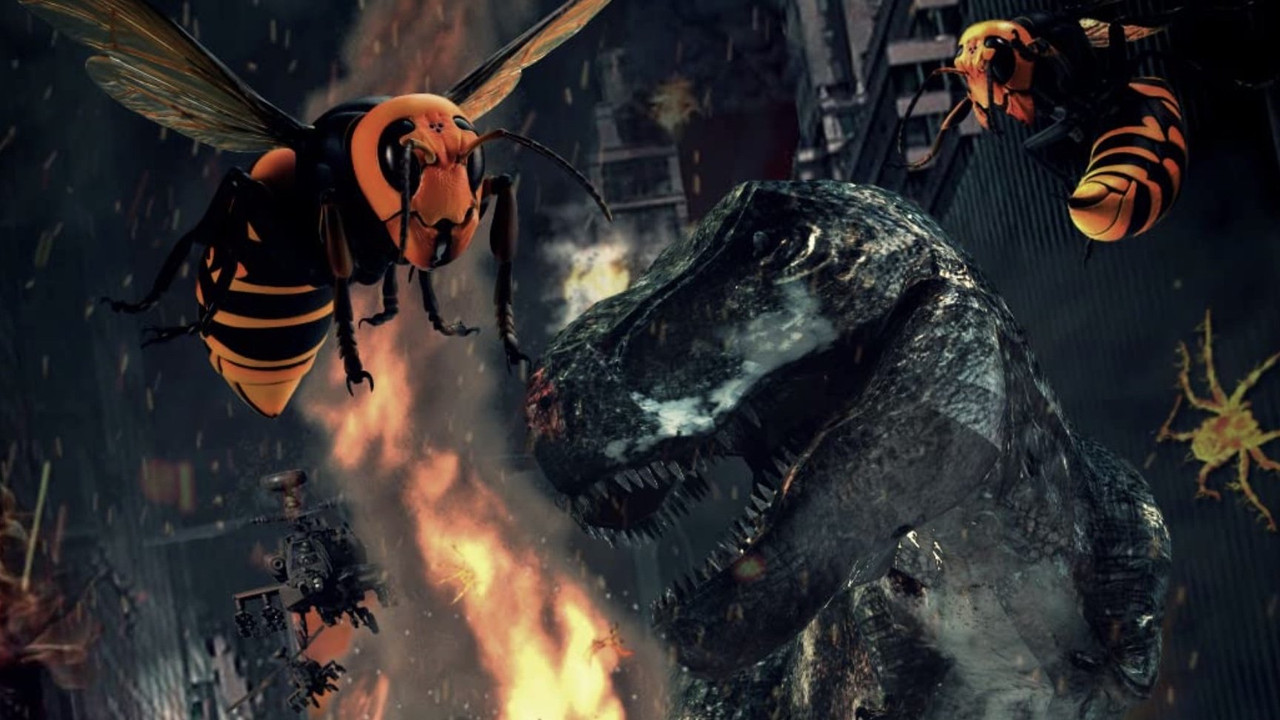 Ebola Rex Versus Murder Hornets backdrop