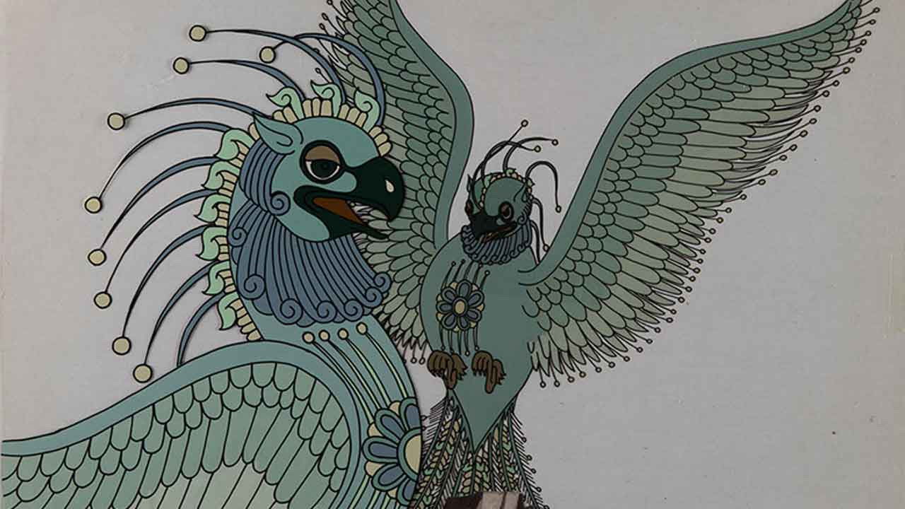 Zal and Simorgh backdrop