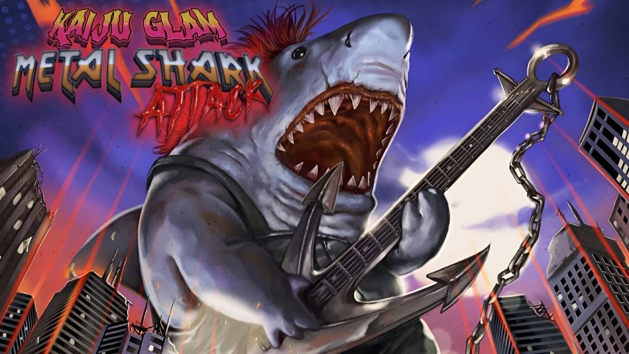 Kaiju Glam Metal Shark Attack backdrop