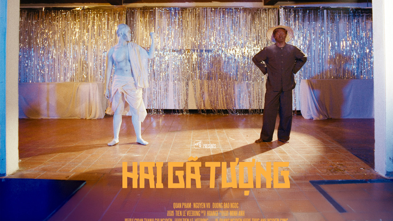 Two Statue-man backdrop