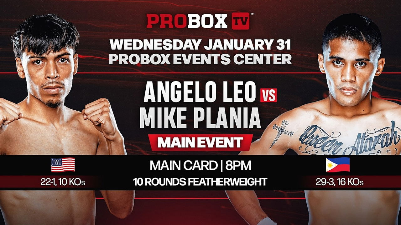 Angelo Leo vs. Mike Plania backdrop