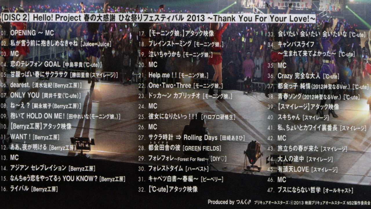 Hello! Project 2013 Spring Haru no Dai Kansha Hinamatsuri Festival 2013 ~Thank You For Your Love!~ backdrop