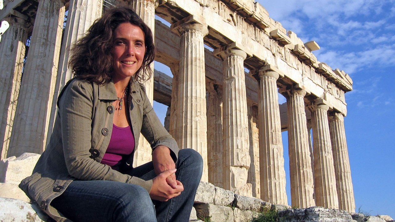 The Ancient World with Bettany Hughes backdrop