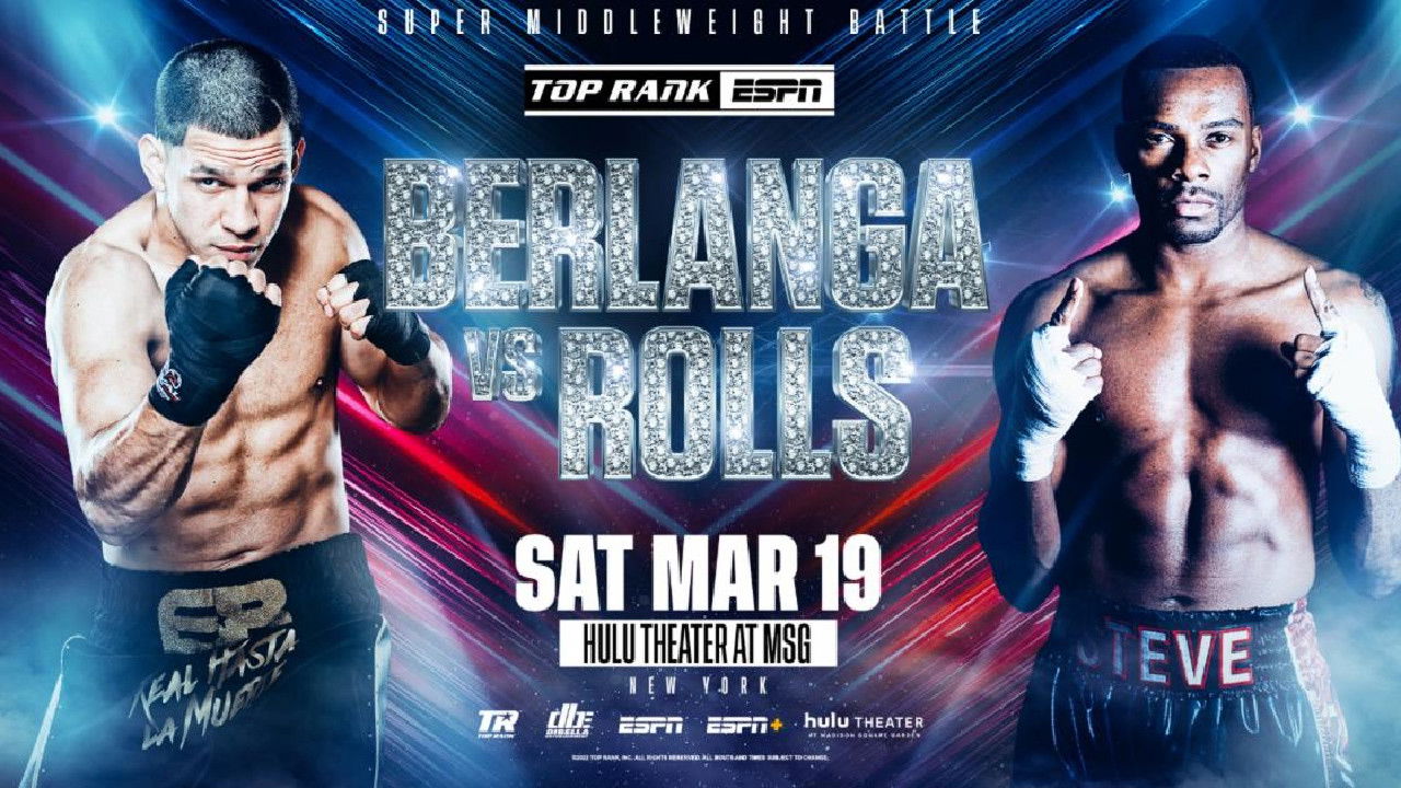Edgar Berlanga vs. Steve Rolls backdrop