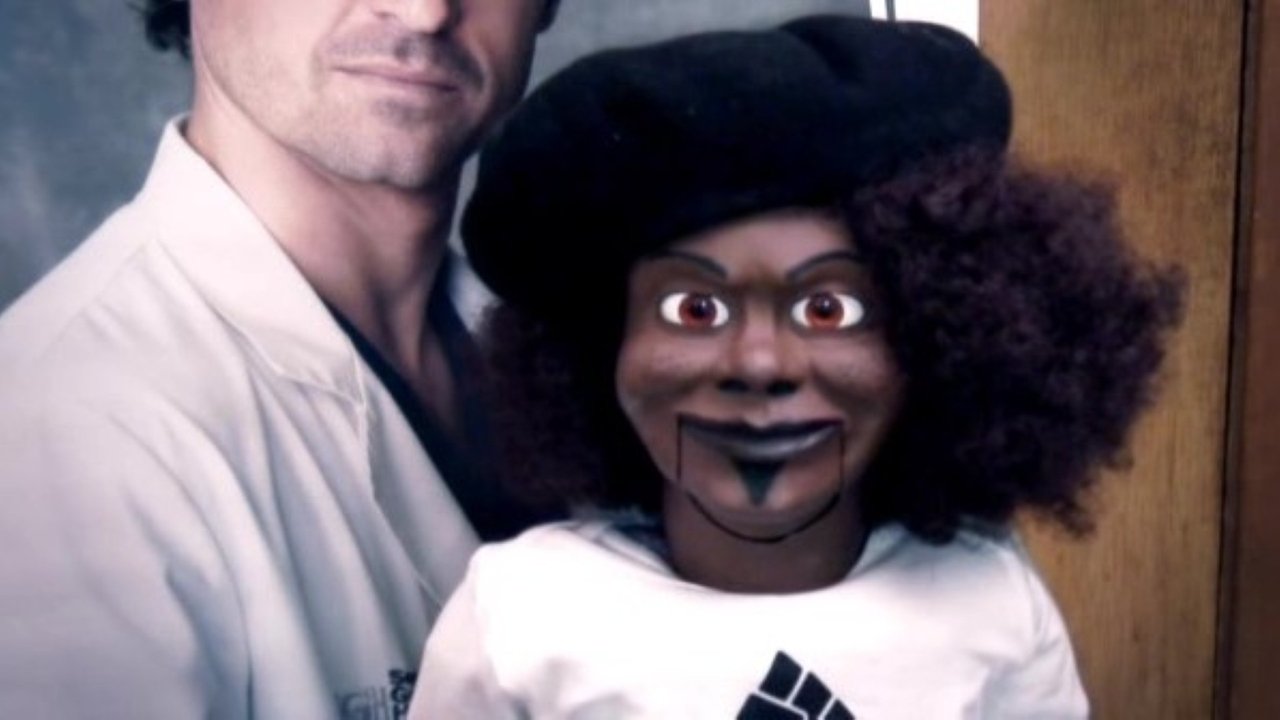 Black Devil Doll backdrop