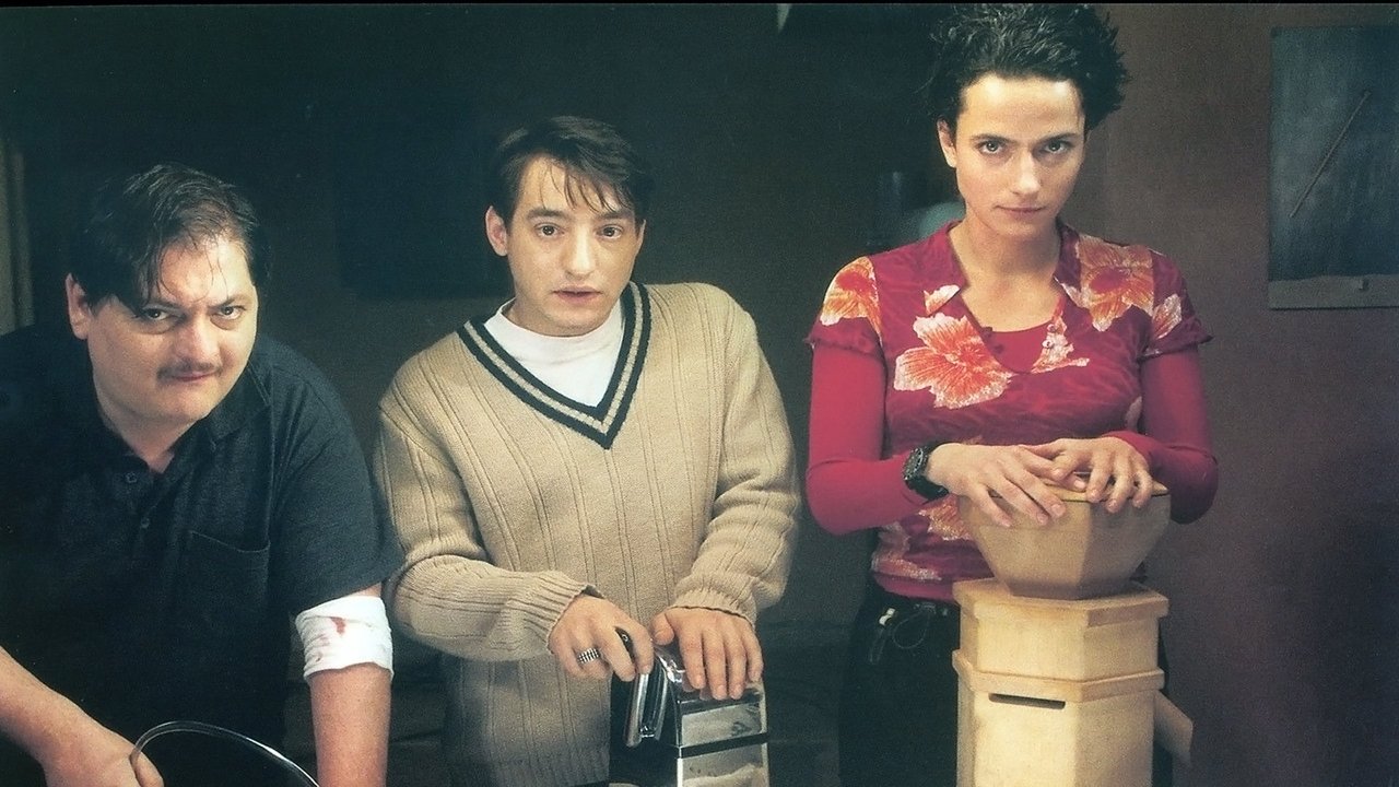 Three Chinamen with a Double Bass backdrop