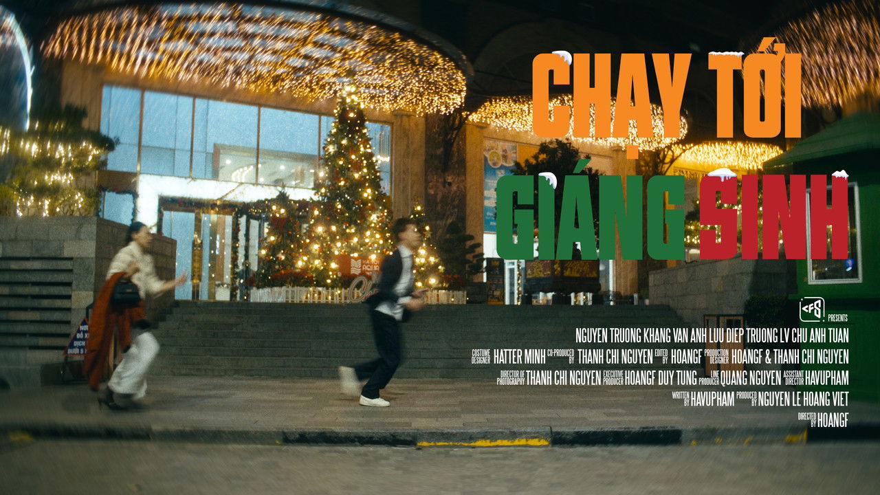 Running to Christmas backdrop