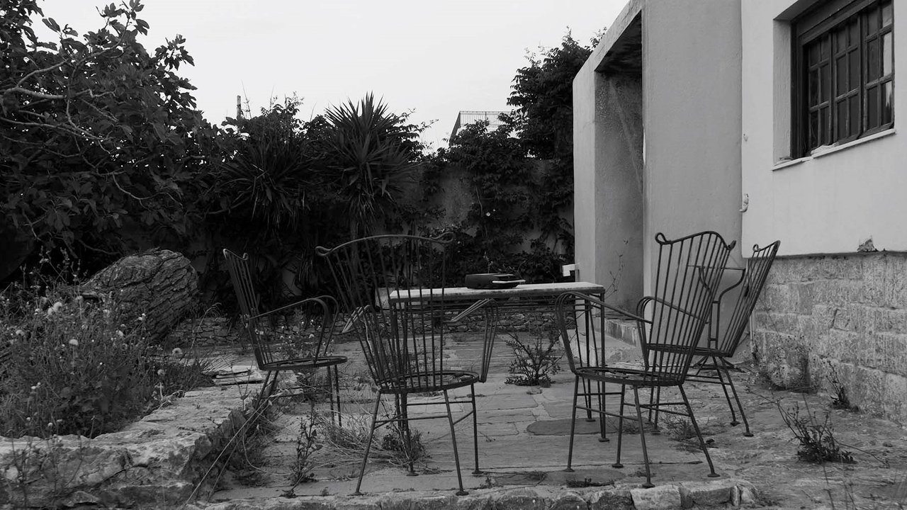 To Each Their Voice: Theo Angelopoulos & Nikos Panayotopoulos backdrop