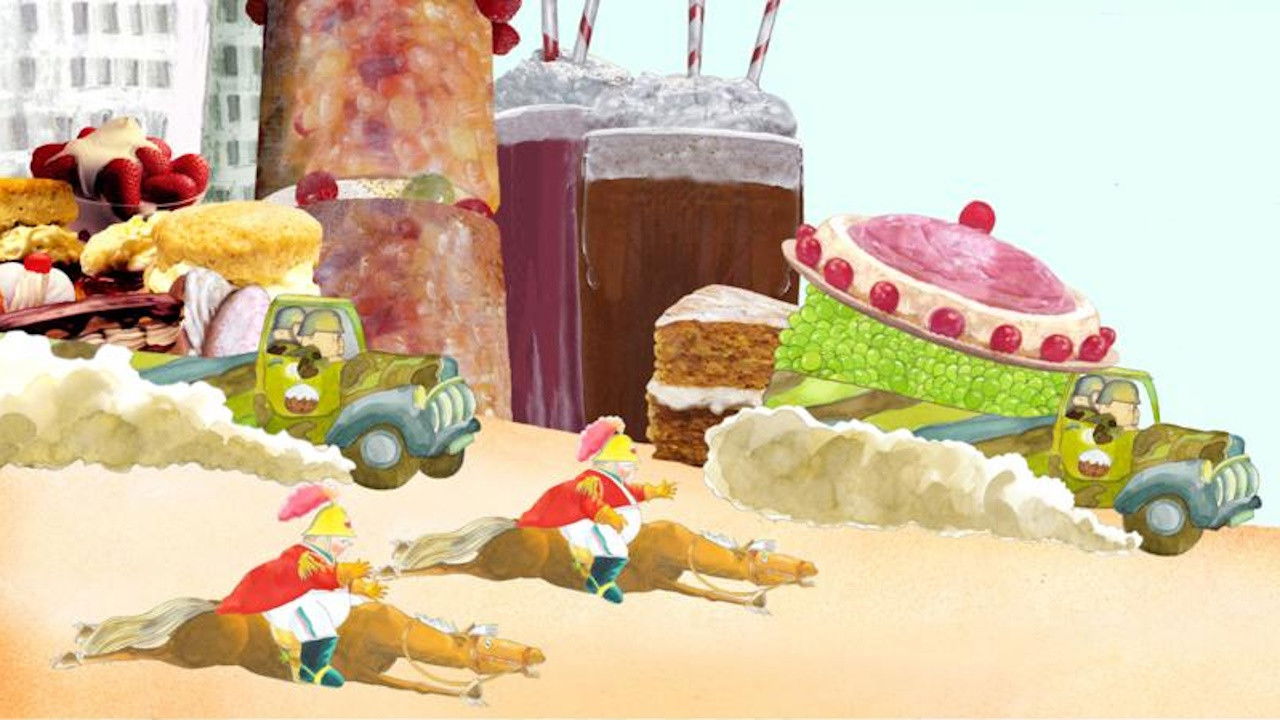 War and Peas backdrop