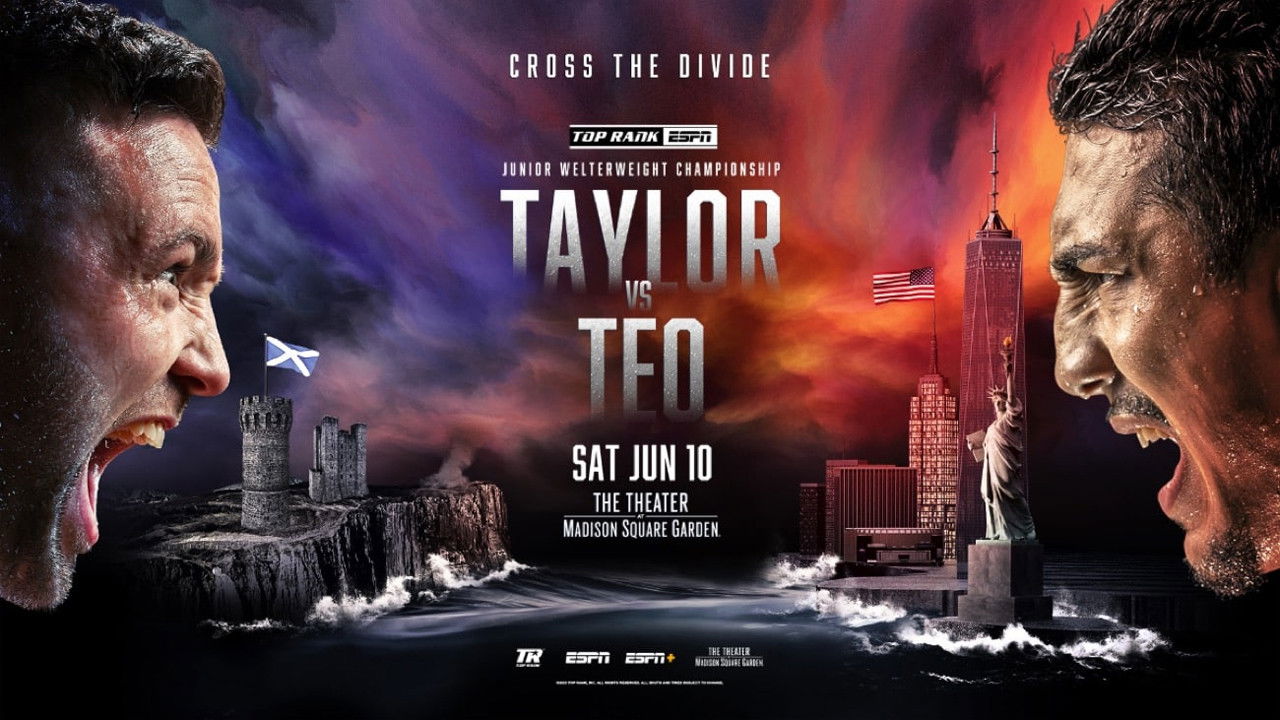 Josh Taylor vs. Teofimo Lopez backdrop