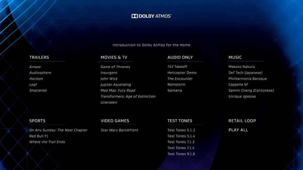 Dolby Atmos® Demo Disc 2015 backdrop