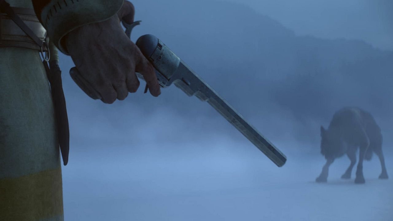 Alone: a Wolf's Winter backdrop