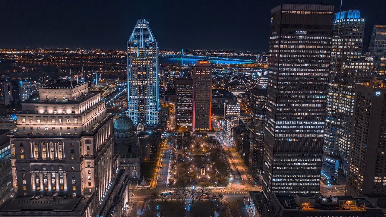 Montréal la nuit backdrop