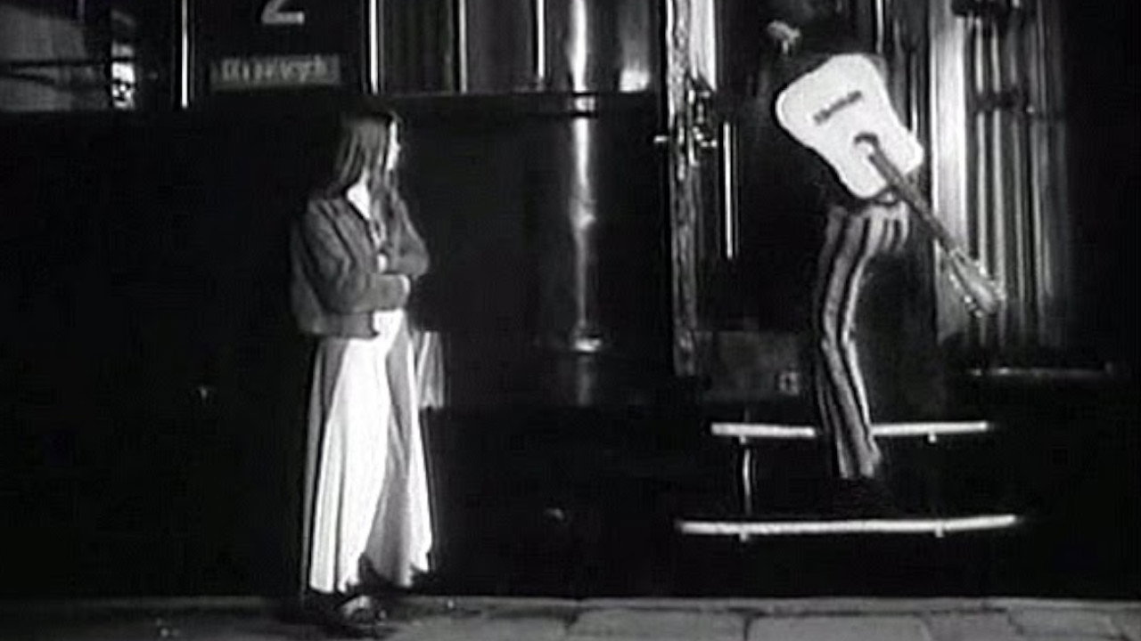 A Girl and “Akwarius” backdrop