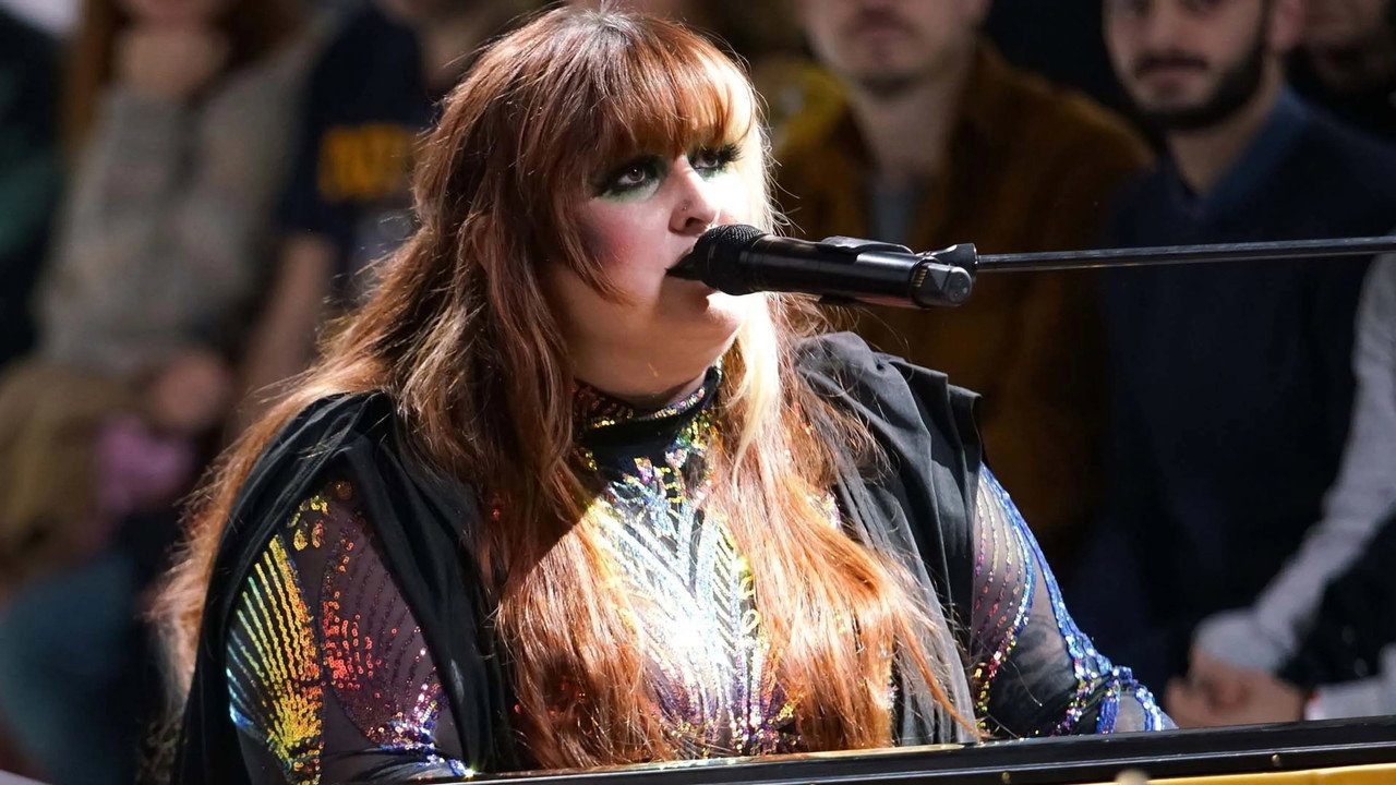 Sarah McCoy @ Piano Day 2024 backdrop