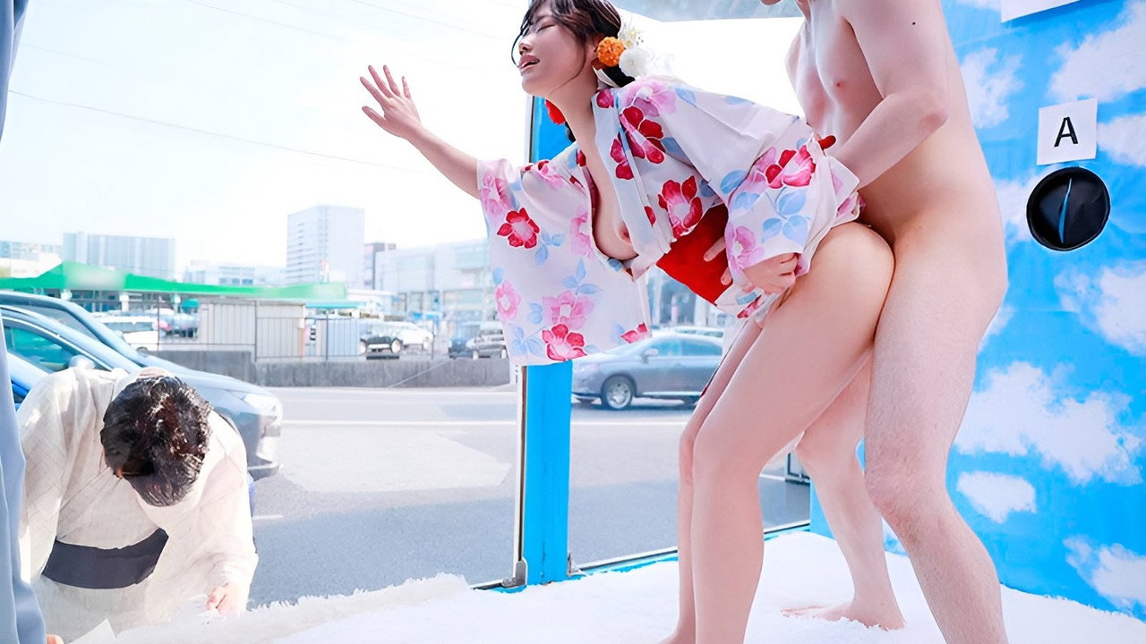 Magic Mirror Girlfriend! Guess Your Boyfriend's Dick! – Yukata Beautiful Girls on Summer Festival Date backdrop
