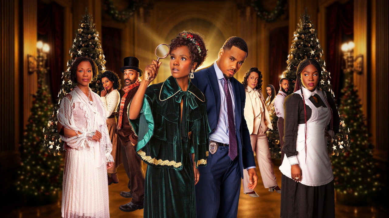 Very Merry Mystery backdrop