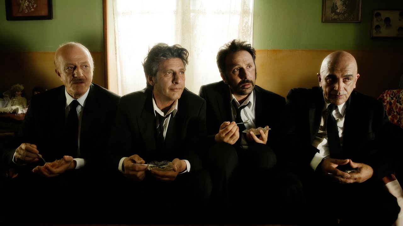 4 Black Suits backdrop