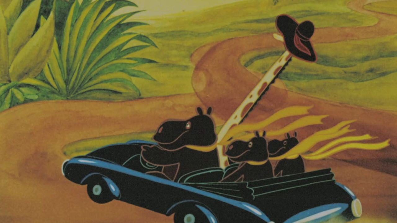 Giraffe and Glasses backdrop