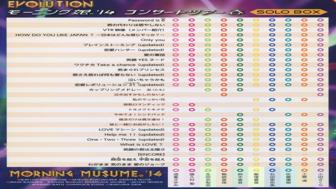 Morning Musume.'14 2014 Spring Solo Michishige Sayumi ~EVOLUTION~ backdrop