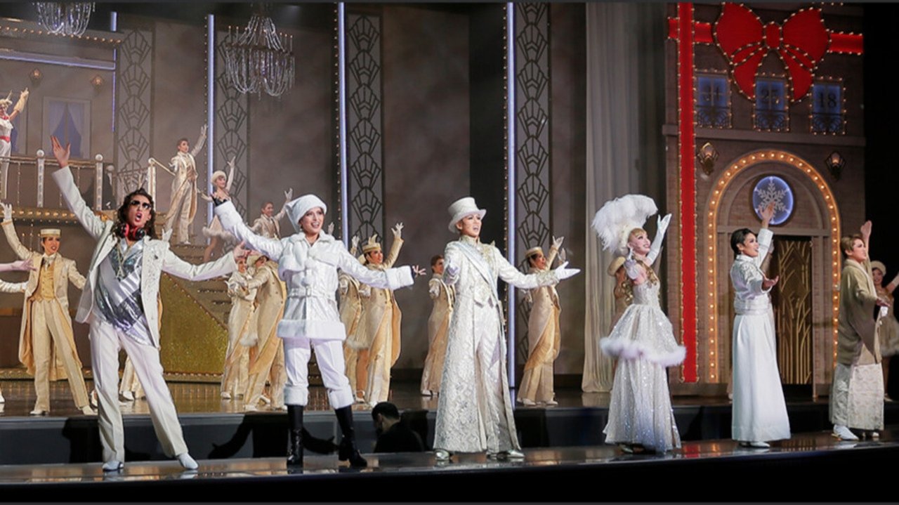 Frozen Holiday: Snow Troupe 100th Anniversary backdrop