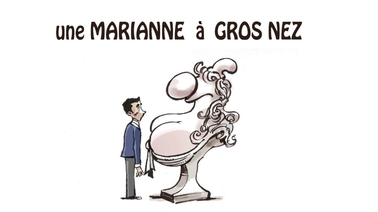 Une Marianne à gros nez backdrop