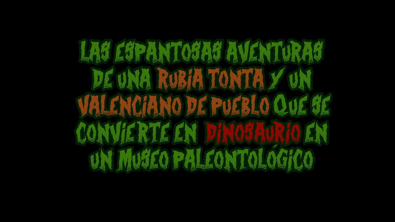 Las espantosas aventuras de una rubia tonta y un valenciano de pueblo que se convierte en dinosaurio en un museo paleontológico 2 backdrop