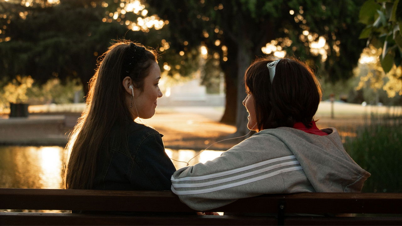 Tall Sad Girl and Short Punk Girl Are Friends backdrop