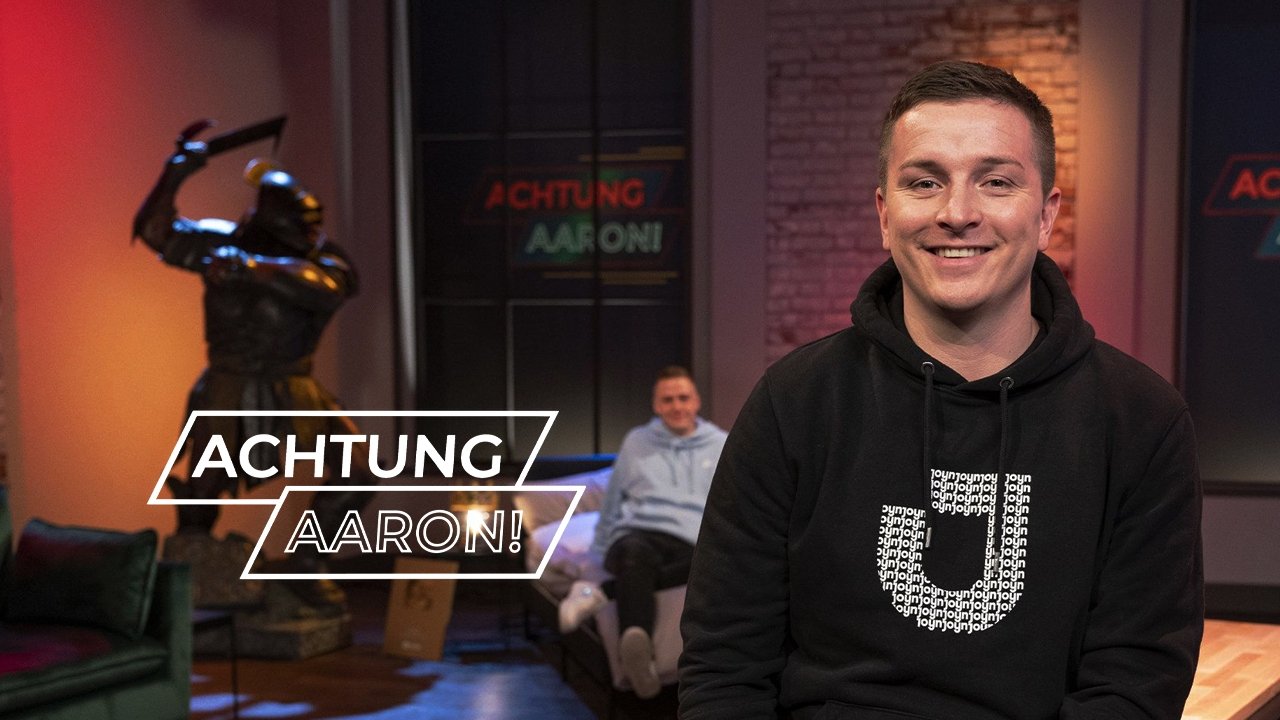 Achtung Aaron backdrop