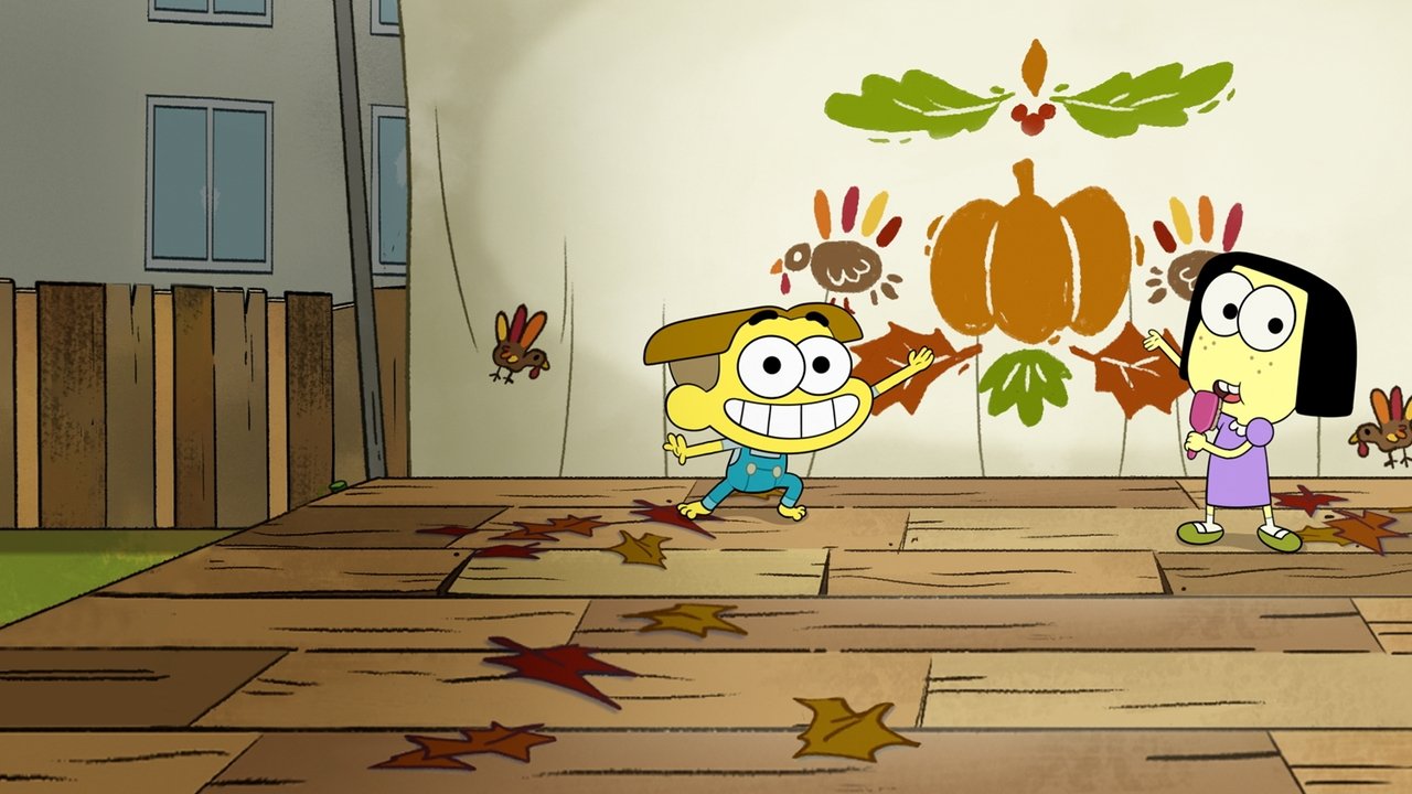 Shortsgiving with Big City Greens backdrop