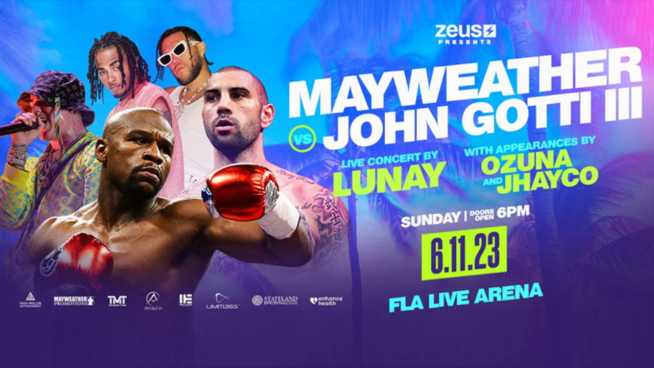 Floyd Mayweather Jr. vs. John Gotti III backdrop