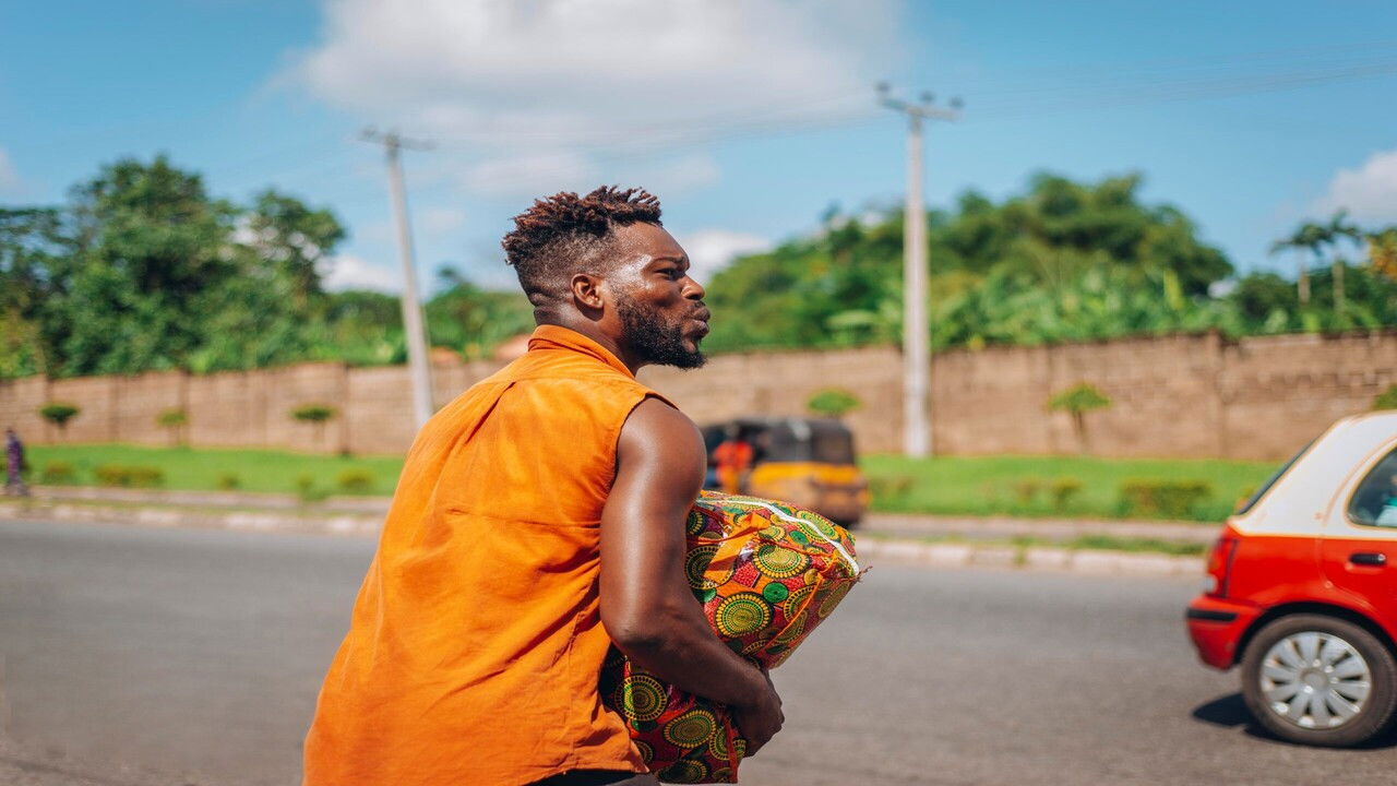 A Bag of Trouble backdrop
