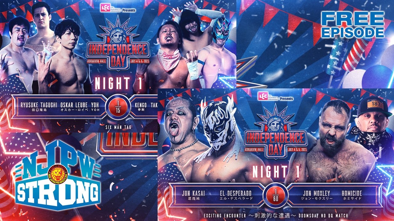 NJPW STRONG Independence Day 2023 - Day 1 backdrop