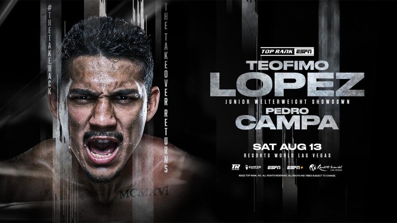 Teofimo Lopez vs. Pedro Campa backdrop