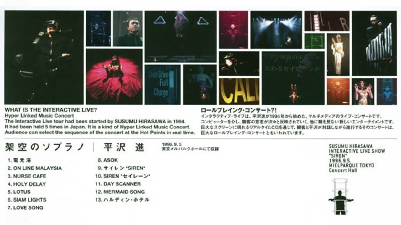 Susumu Hirasawa: Interactive Live Show “SIREN” 1996 backdrop