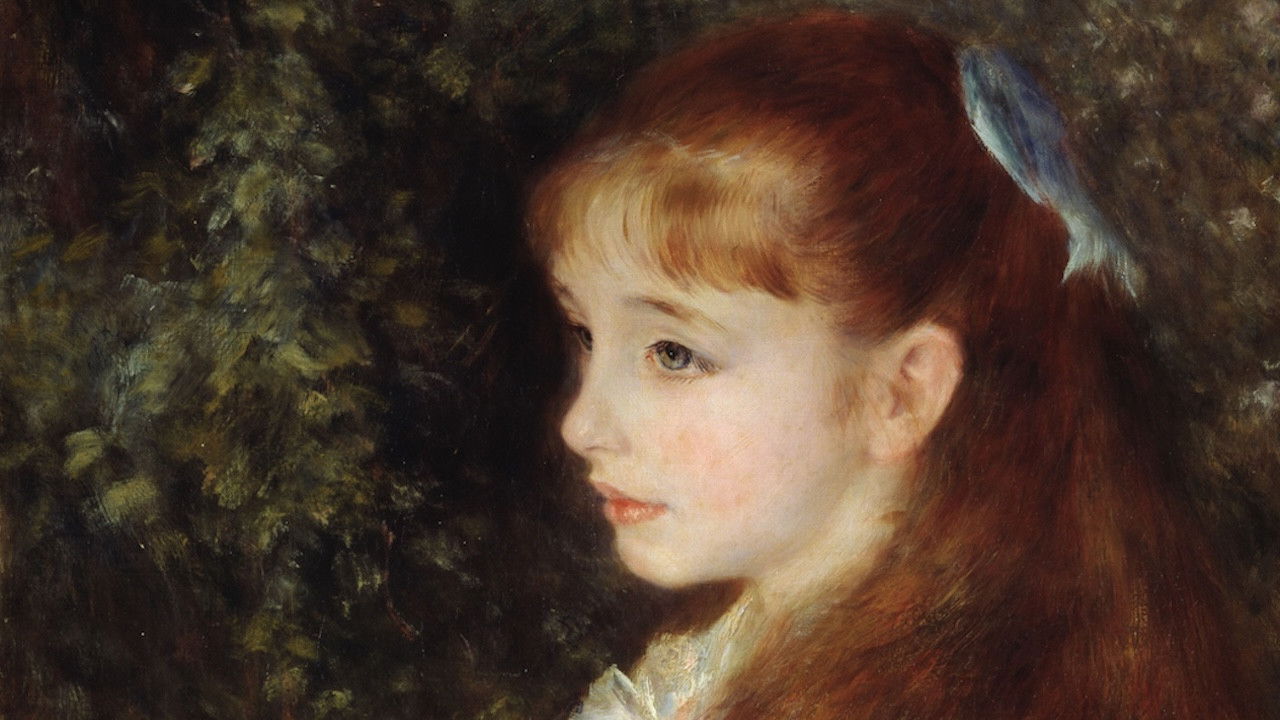 Renoir and the Girl with a Blue Ribbon backdrop